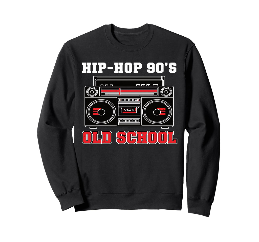 Hip Hop 90S Old School Vinyl Turntable Sweatshirt - Novelty Apparel Unisex - T-Shirt, Sweatshirt, Hoodie