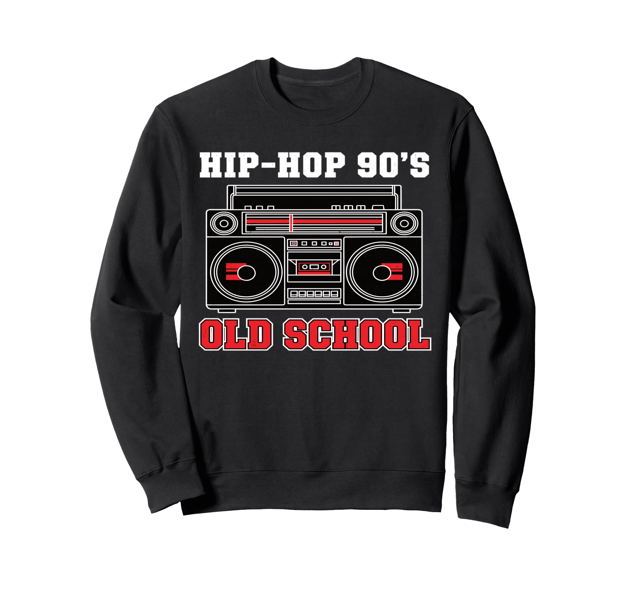 Hip Hop 90S Old School Vinyl Turntable Sweatshirt - Novelty Apparel Unisex - T-Shirt, Sweatshirt, Hoodie