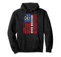 Soccer Dad Usa Flag All American Hoodie - Casual Everyday Wear Unisex - T-Shirt, Sweatshirt, Hoodie