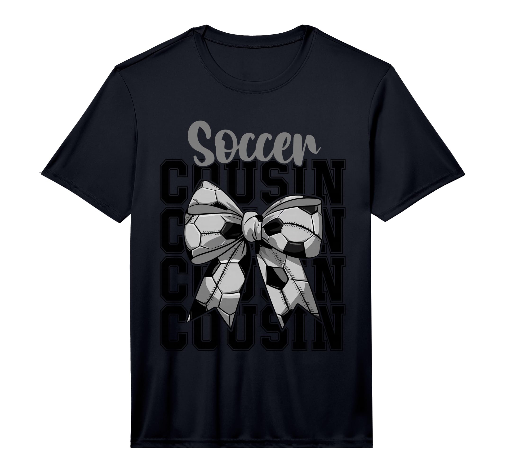 Mens Soccer Cousin Coquette Bow T-Shirt - Casual Everyday Wear for Adults - T-Shirt, Sweatshirt, Hoodie