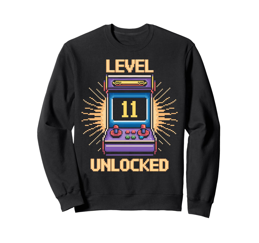 Level 11 Unlock Birthday Gamer Sweatshirt - Fun Novelty Design for Adults - T-Shirt, Sweatshirt, Hoodie