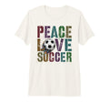 Groovy Peace Love Soccer Kickin Ball T-Shirt - Unique Graphic Men Women - T-Shirt, Sweatshirt, Hoodie