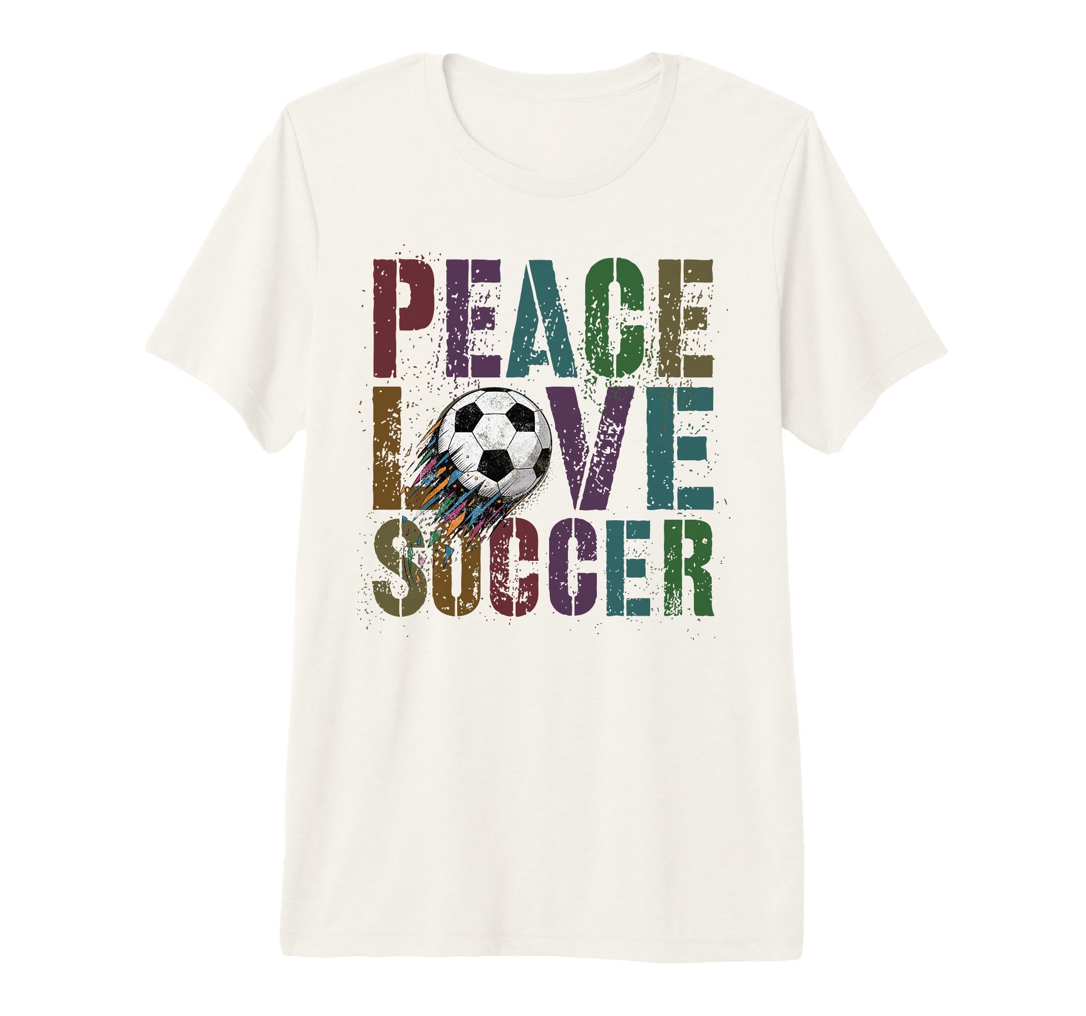Groovy Peace Love Soccer Kickin Ball T-Shirt - Unique Graphic Men Women - T-Shirt, Sweatshirt, Hoodie