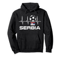 Serbia Soccer Serbian Heartbeat Sweatshirt - Fun Novelty Design Unisex - T-Shirt, Sweatshirt, Hoodie