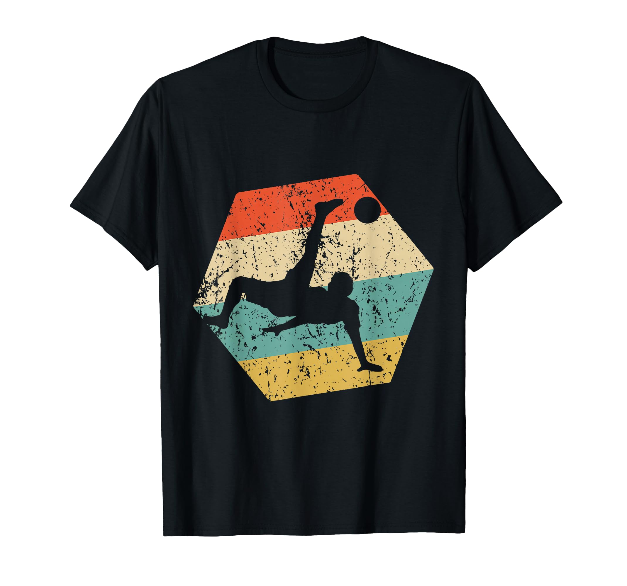 Soccer Distressed Hexagon Soccer T-Shirt - Casual Everyday Wear Men Women - T-Shirt, Sweatshirt, Hoodie