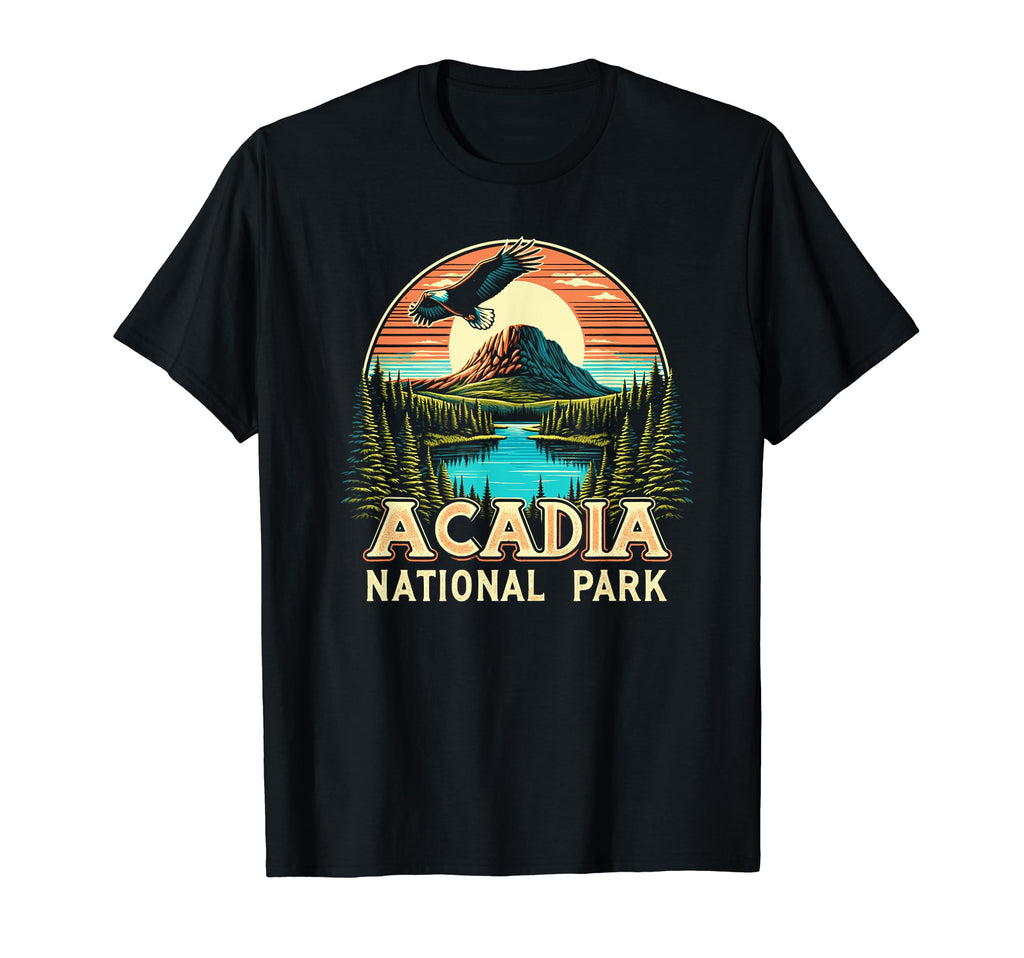 Acadia National Park Soaring Eagle T-Shirt - Minimalist Print Men Women - T-Shirt, Sweatshirt, Hoodie