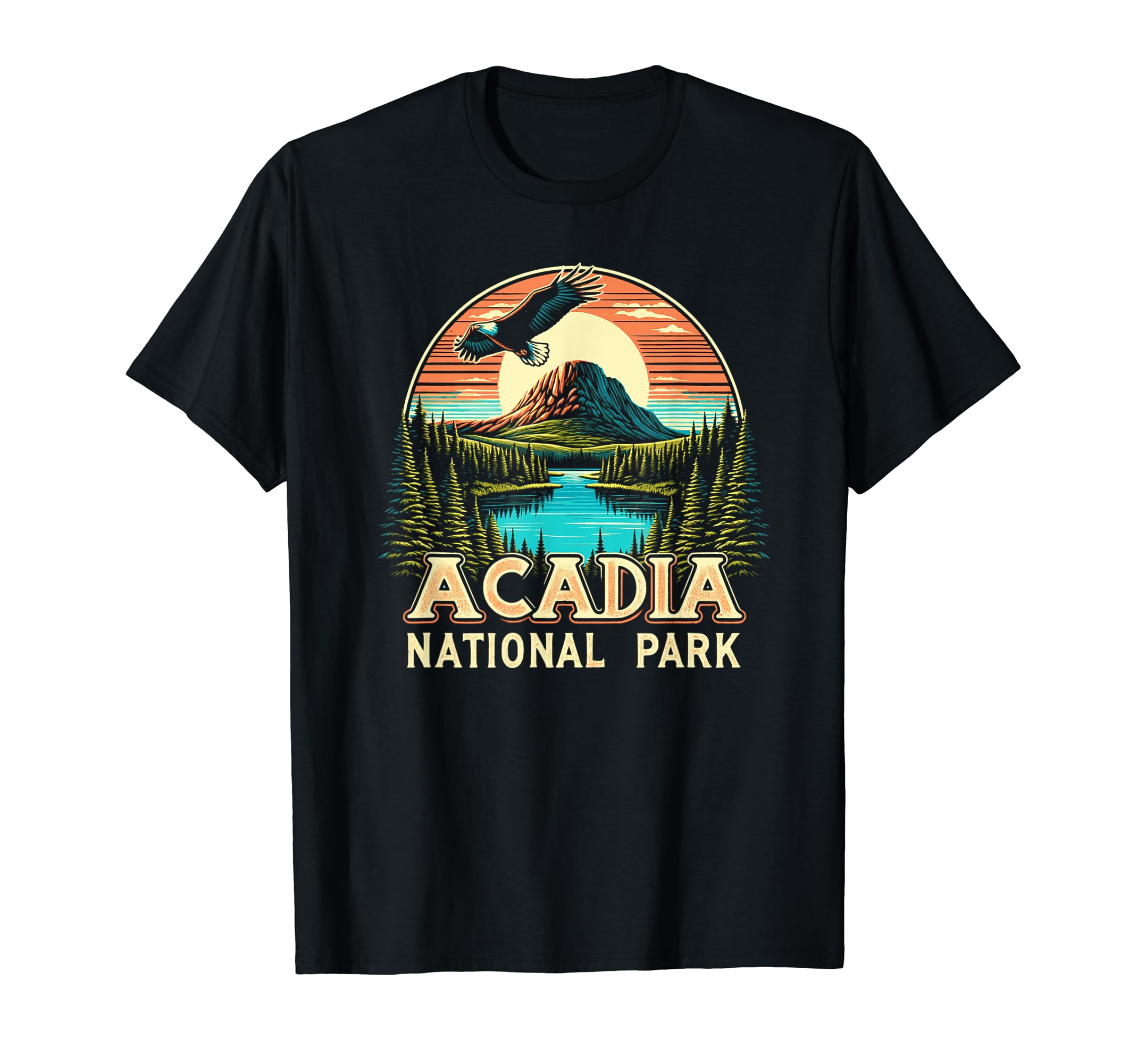 Acadia National Park Soaring Eagle T-Shirt - Minimalist Print Men Women - T-Shirt, Sweatshirt, Hoodie
