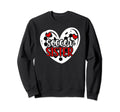 Soccer Sister Heart Sister Soccer Sweatshirt - Custom Art Print for Adults - T-Shirt, Sweatshirt, Hoodie