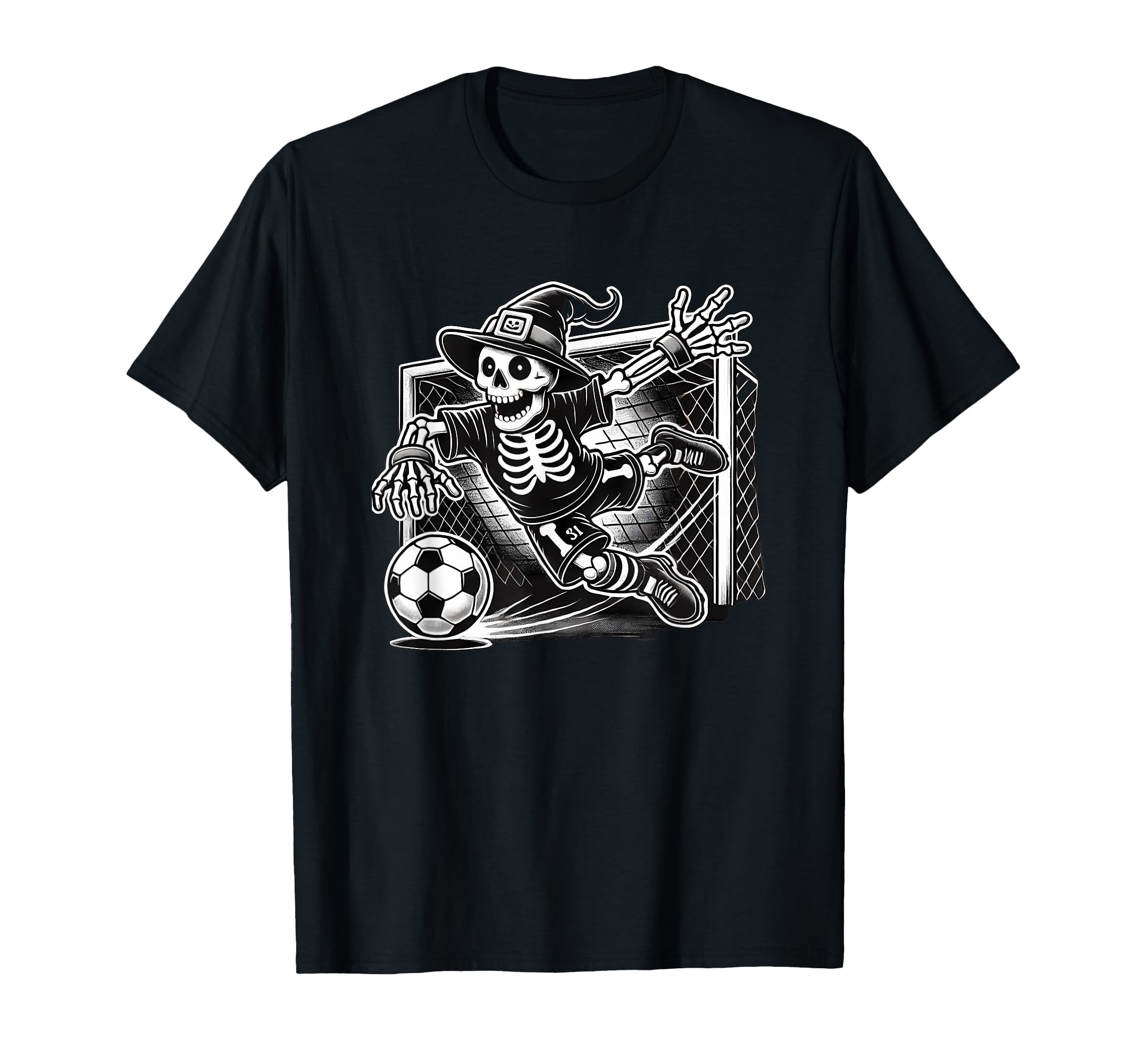 Halloween Skeleton Goalie Soccer T-Shirt - Streetwear Style Unisex - T-Shirt, Sweatshirt, Hoodie