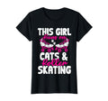Runs Cats And Roller Skating Funny T-Shirt - Aesthetic Graphic for Adults - T-Shirt, Sweatshirt, Hoodie