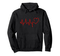 Heart Rate Heartbeat Pulse Rhythm Hoodie - Casual Everyday Wear Men Women - T-Shirt, Sweatshirt, Hoodie
