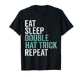 Eat Sleep Hat Trick Repeat Ice Hockey Puck T-Shirt - Unique Graphic Unisex - T-Shirt, Sweatshirt, Hoodie