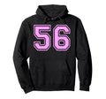 56 Number Fifty Six Sports Varsity Hoodie - Custom Art Print Men Women - T-Shirt, Sweatshirt, Hoodie