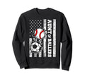 Aunt Ballers Funny Usa Flag Soccer Sweatshirt - Novelty Apparel Men Women - T-Shirt, Sweatshirt, Hoodie