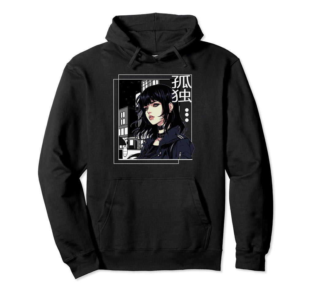 Emo Gothic 90S Anime Pop Art Grunge Hoodie - Fun Novelty Design for Adults - T-Shirt, Sweatshirt, Hoodie