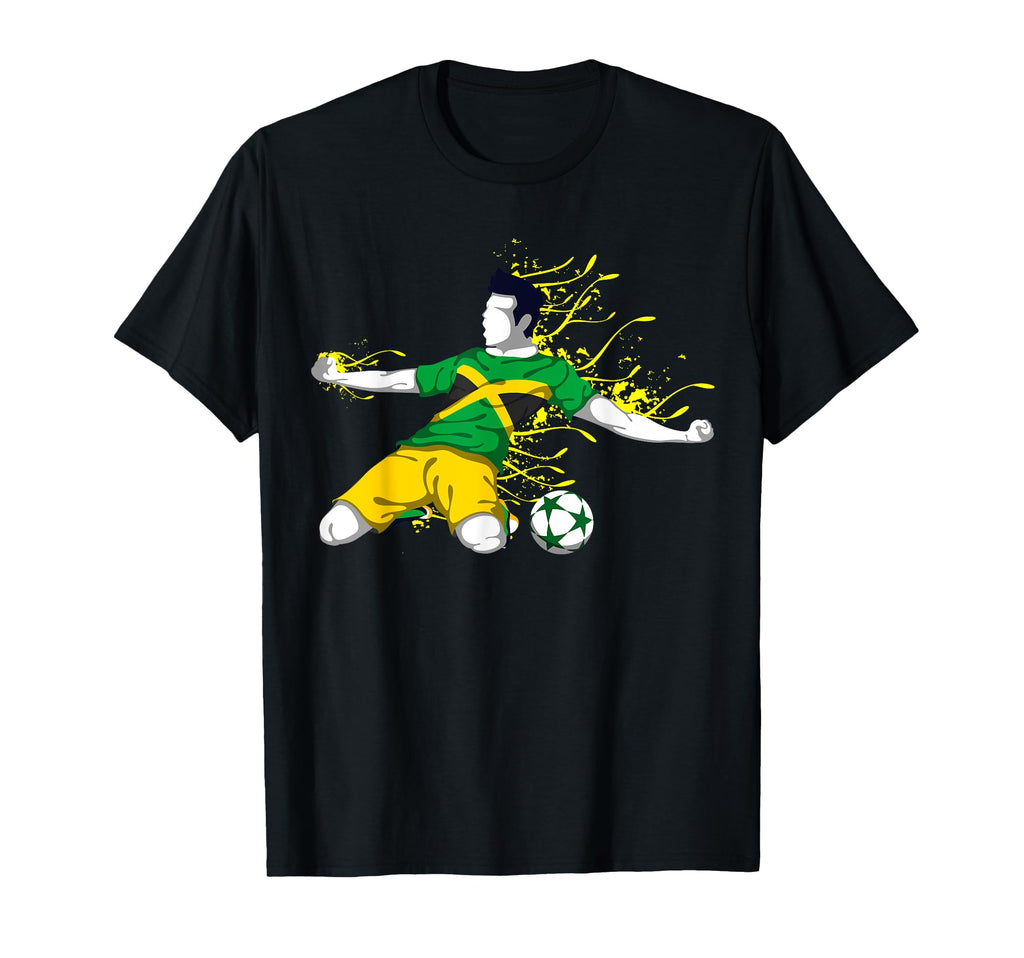 Proud Jamaica Soccer Fans Jersey T-Shirt - Custom Art Print Unisex - T-Shirt, Sweatshirt, Hoodie