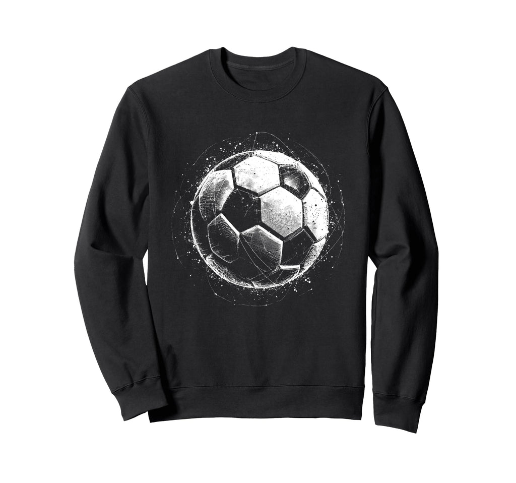 Soccer Ball 3D Wireframe Sweatshirt - Casual Everyday Wear Men Women - T-Shirt, Sweatshirt, Hoodie