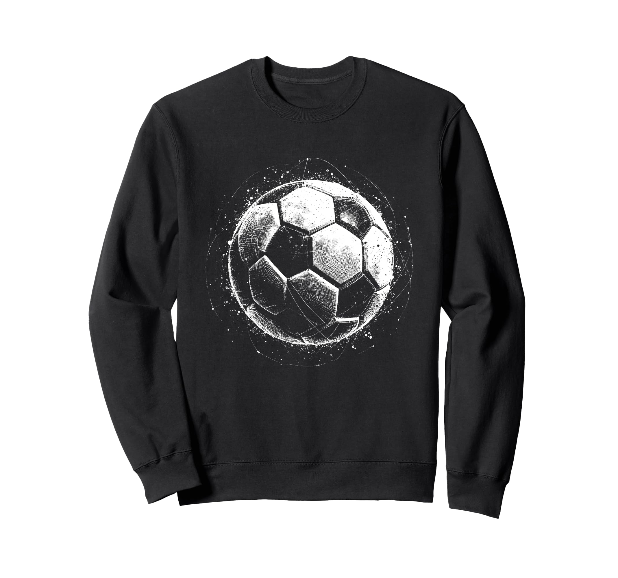 Soccer Ball 3D Wireframe Sweatshirt - Casual Everyday Wear Men Women - T-Shirt, Sweatshirt, Hoodie