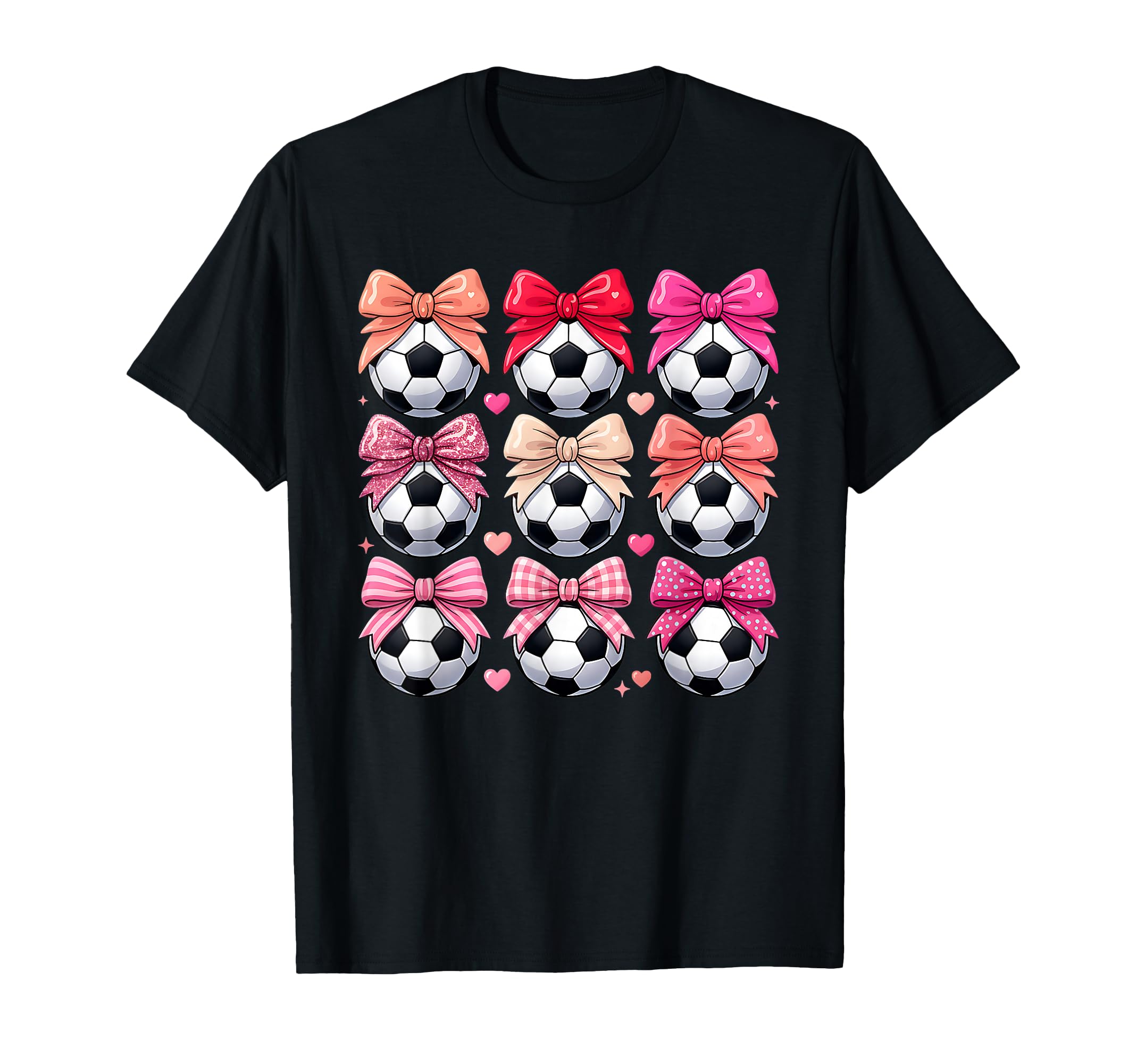 Soccer Coquette Bow Soccer T-Shirt - Unique Graphic Men Women - T-Shirt, Sweatshirt, Hoodie