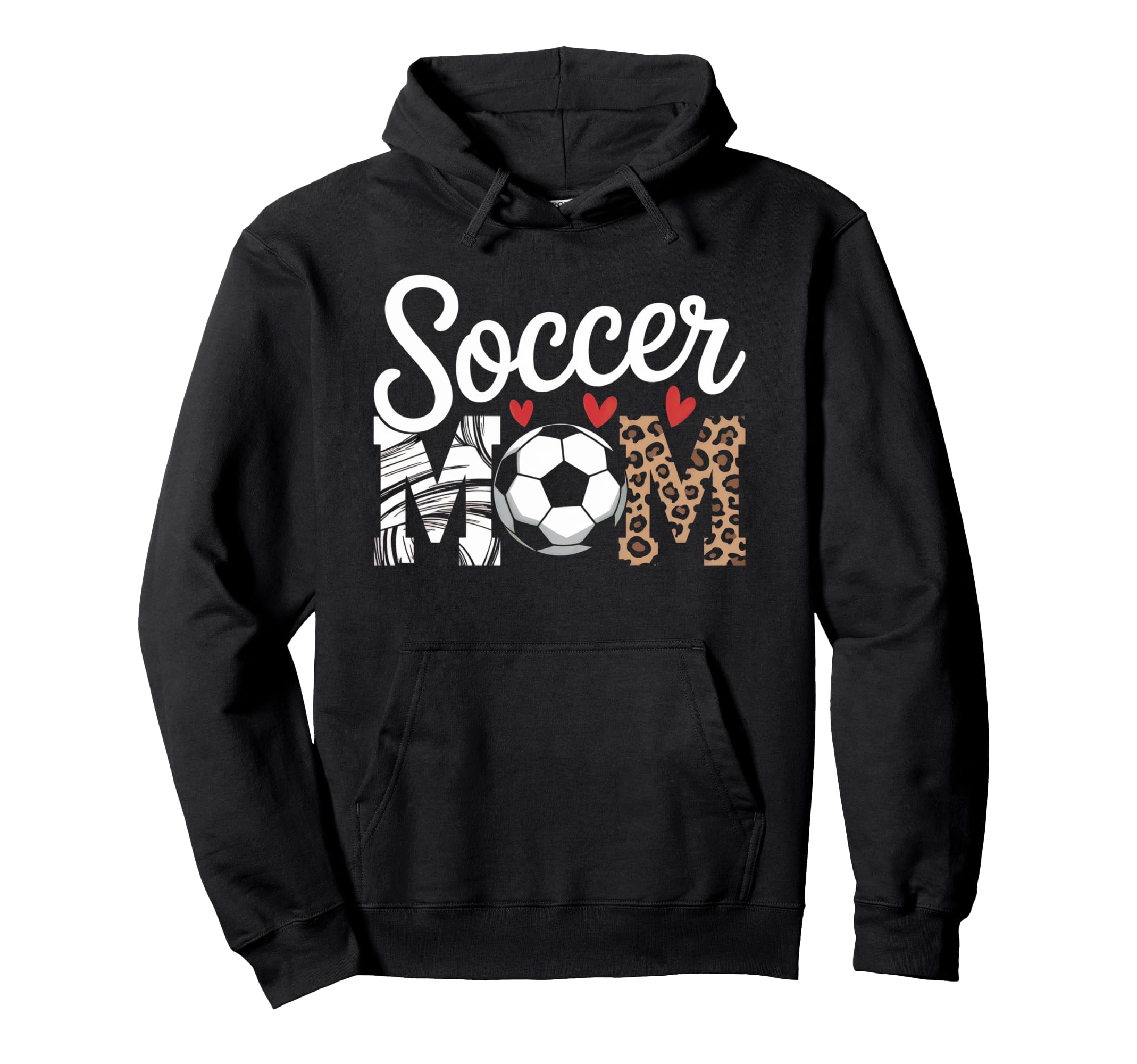 Soccer Mom Ball And Patterned Lettering Hoodie - Trendy Graphic Men Women - T-Shirt, Sweatshirt, Hoodie
