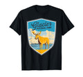 Glacier National Park Moose Badge Montana T-Shirt - Trendy Graphic Unisex - T-Shirt, Sweatshirt, Hoodie