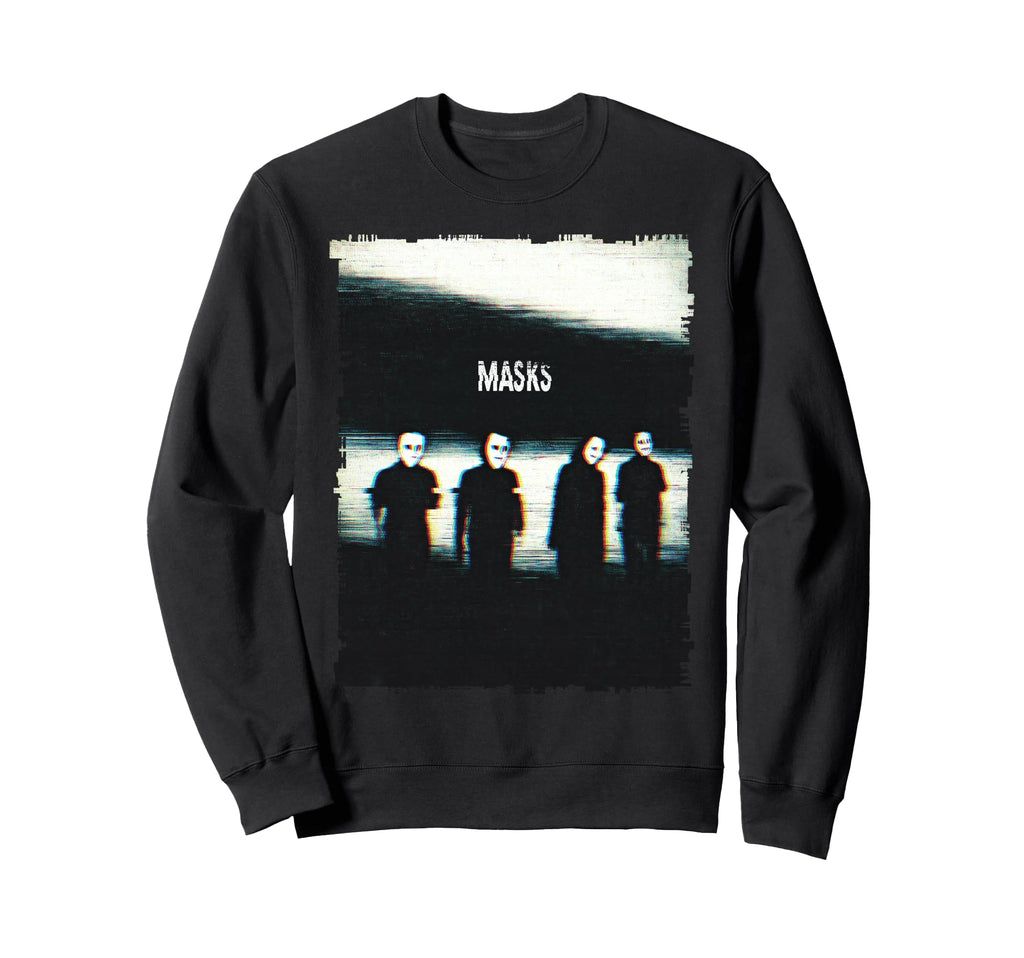 Masks Glitch Horror Shadow Sweatshirt - Fun Novelty Design for Adults - T-Shirt, Sweatshirt, Hoodie