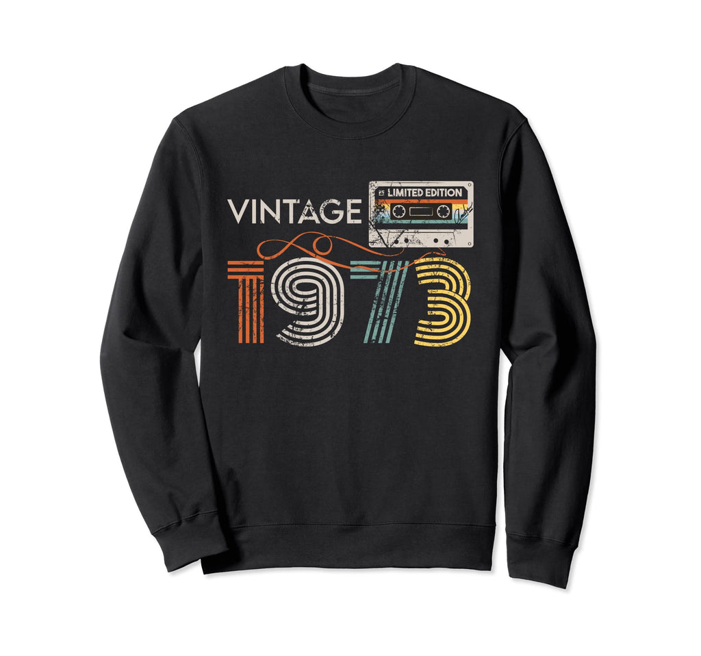 1973 48Th Birthday Gift Cassette Tape Sweatshirt - Unique Graphic Unisex - T-Shirt, Sweatshirt, Hoodie