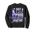 Purple Roller Skate Happy Who Sweatshirt - Casual Everyday Wear Unisex - T-Shirt, Sweatshirt, Hoodie