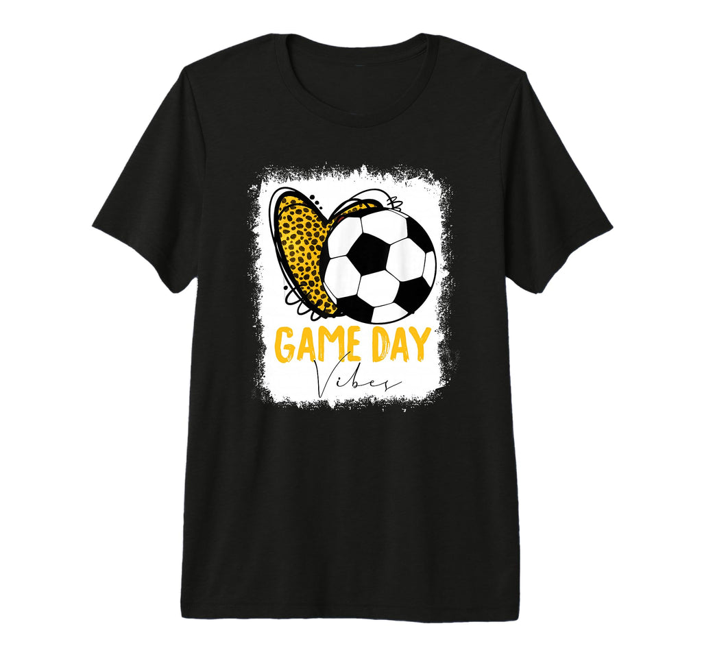 Soccer Game Day Vibes Leopard T-Shirt - Aesthetic Graphic for Adults - T-Shirt, Sweatshirt, Hoodie