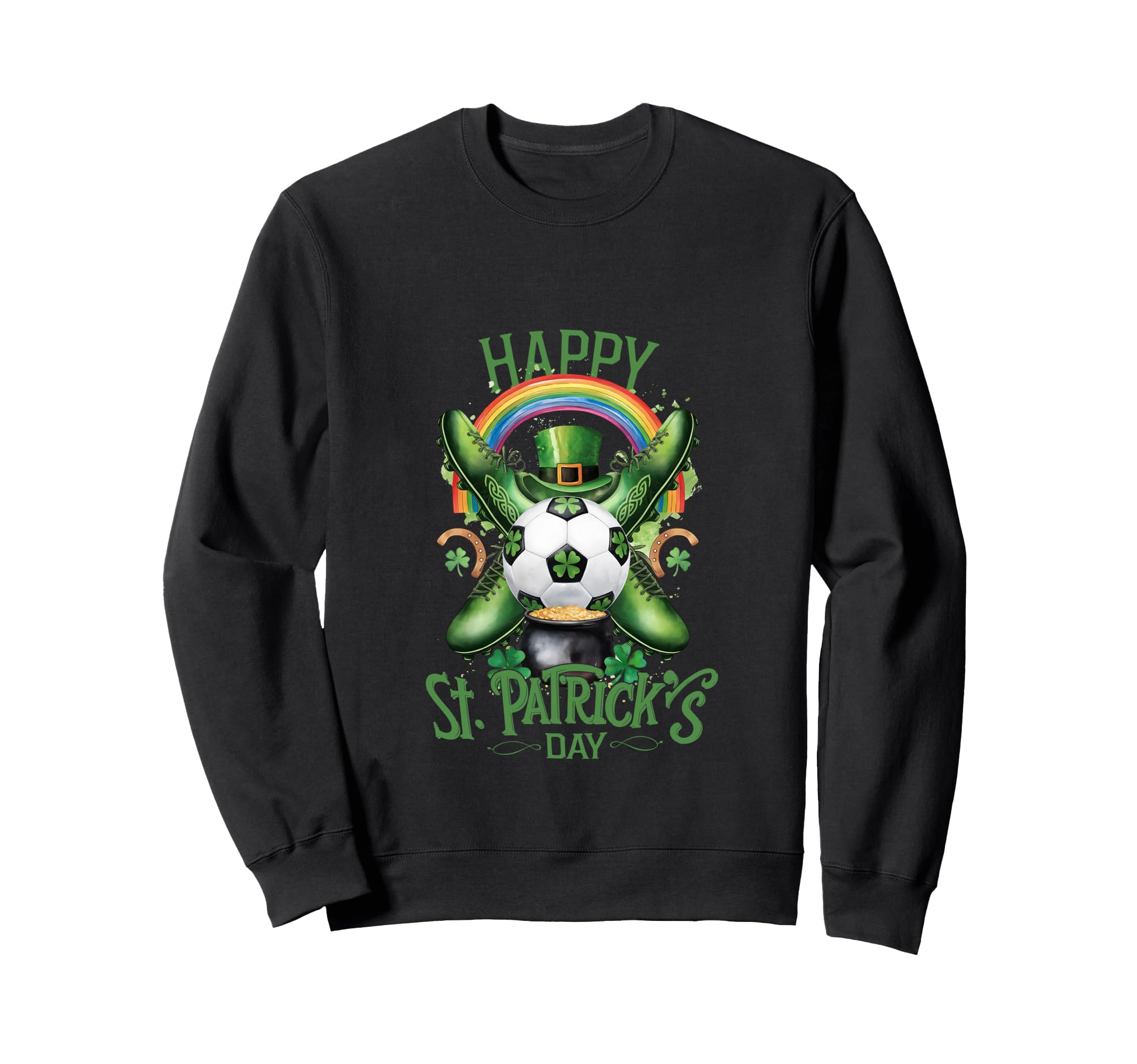 Funny Patricks Day Soccer Sweatshirt - Casual Everyday Wear for Adults - T-Shirt, Sweatshirt, Hoodie