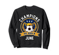 Champions Are Born June Sweatshirt - Fun Novelty Design for Adults - T-Shirt, Sweatshirt, Hoodie