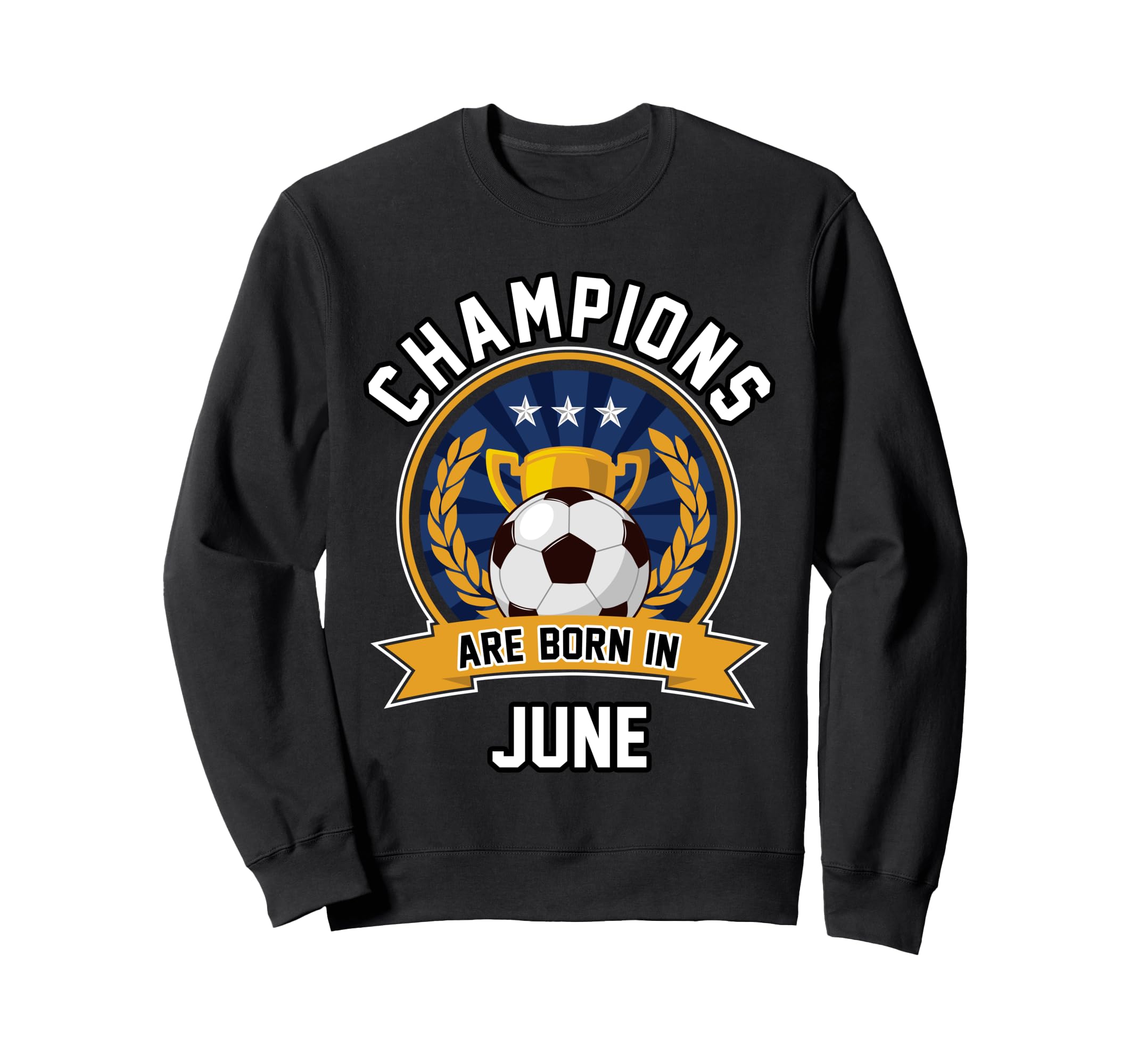 Champions Are Born June Sweatshirt - Fun Novelty Design for Adults - T-Shirt, Sweatshirt, Hoodie