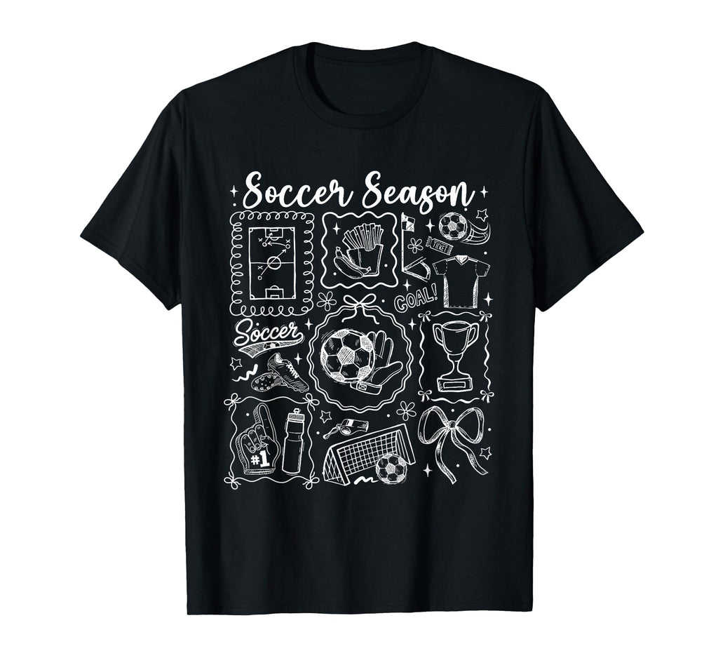 Soccer Season Bow Funny Soccer Lovers T-Shirt - Aesthetic Graphic Men Women - T-Shirt, Sweatshirt, Hoodie