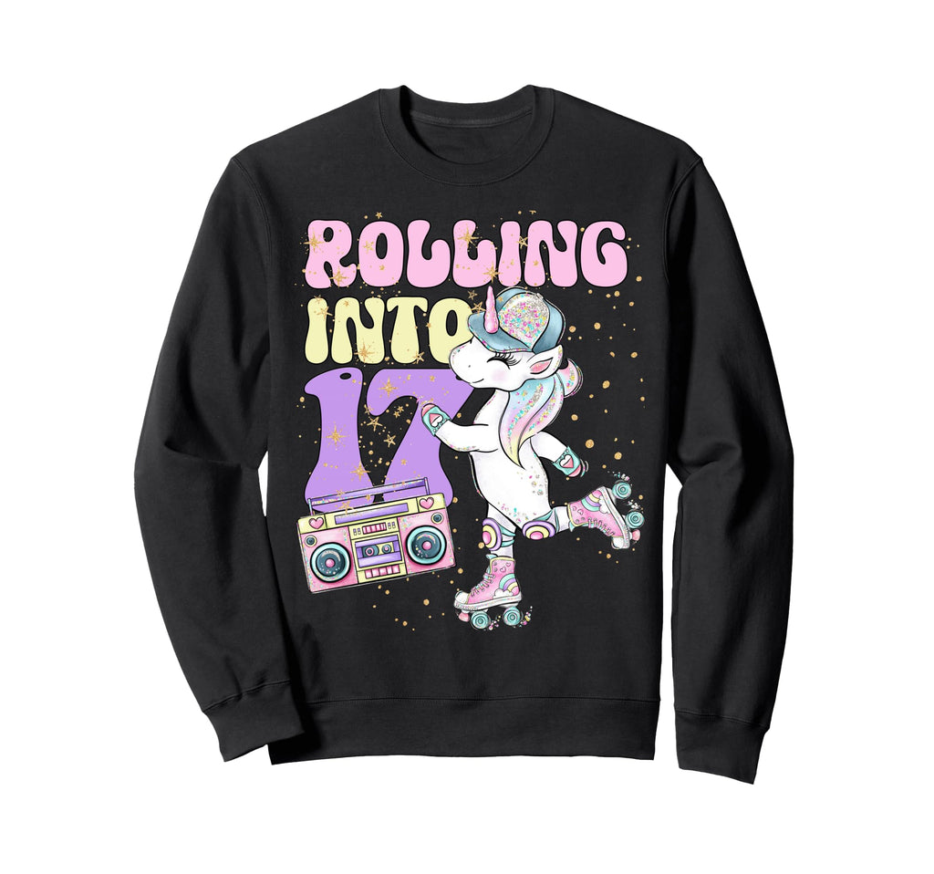 17Th Birthday Roller Skate Party Sweatshirt - Graphic Print for Adults - T-Shirt, Sweatshirt, Hoodie