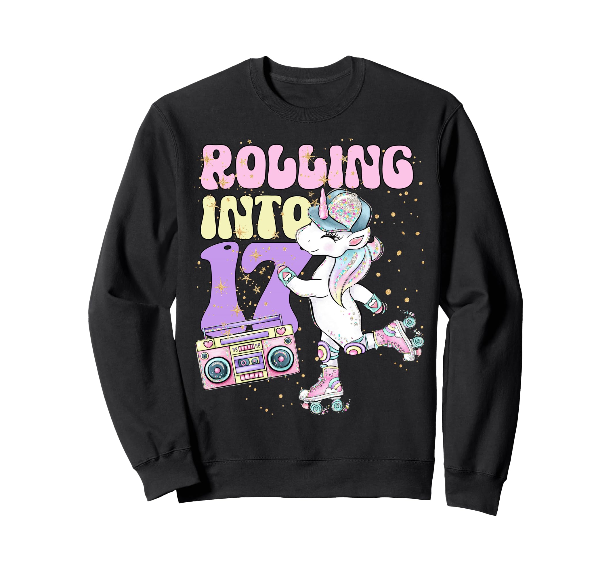17Th Birthday Roller Skate Party Sweatshirt - Graphic Print for Adults - T-Shirt, Sweatshirt, Hoodie