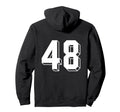 Number 48 Backside 80S 90S Team Jersey Hoodie - Custom Art Print Men Women - T-Shirt, Sweatshirt, Hoodie