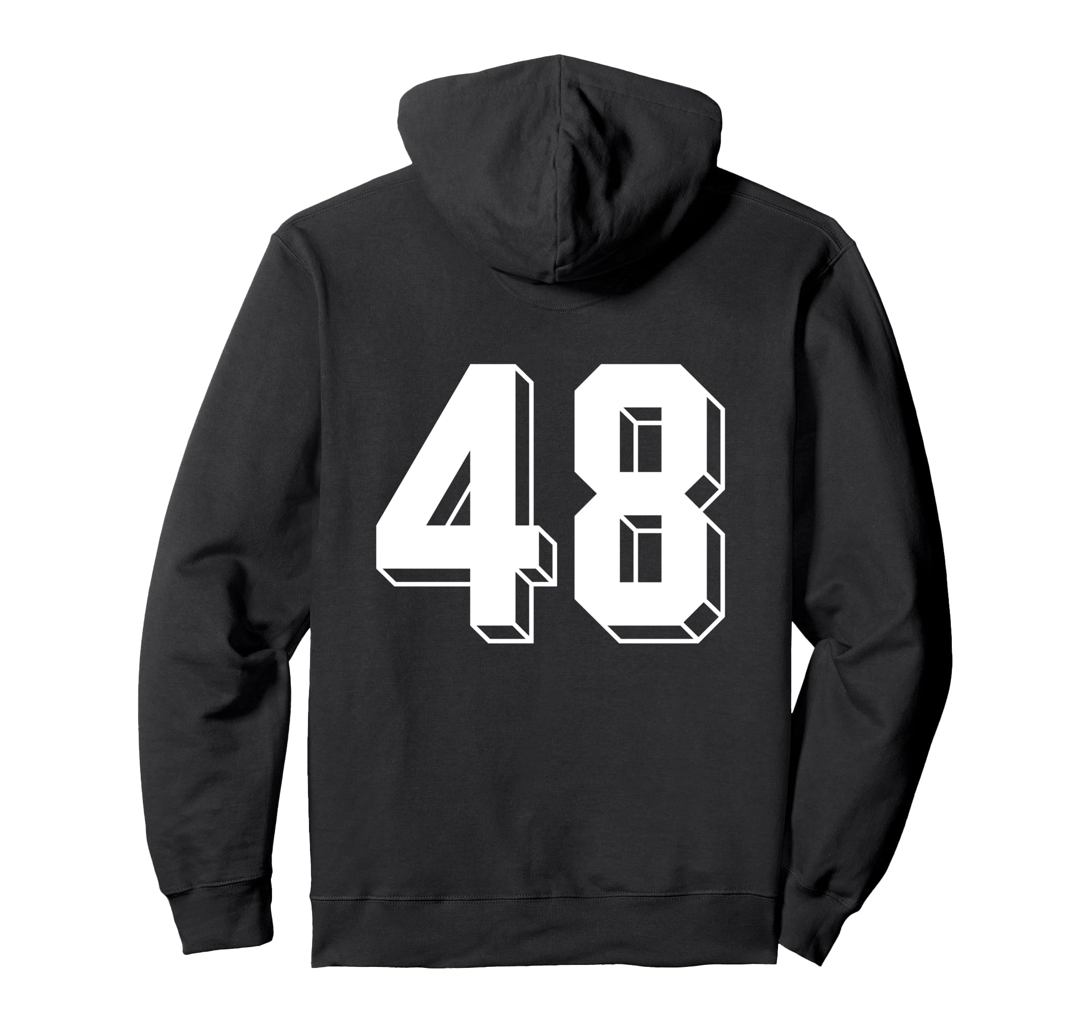 Number 48 Backside 80S 90S Team Jersey Hoodie - Custom Art Print Men Women - T-Shirt, Sweatshirt, Hoodie