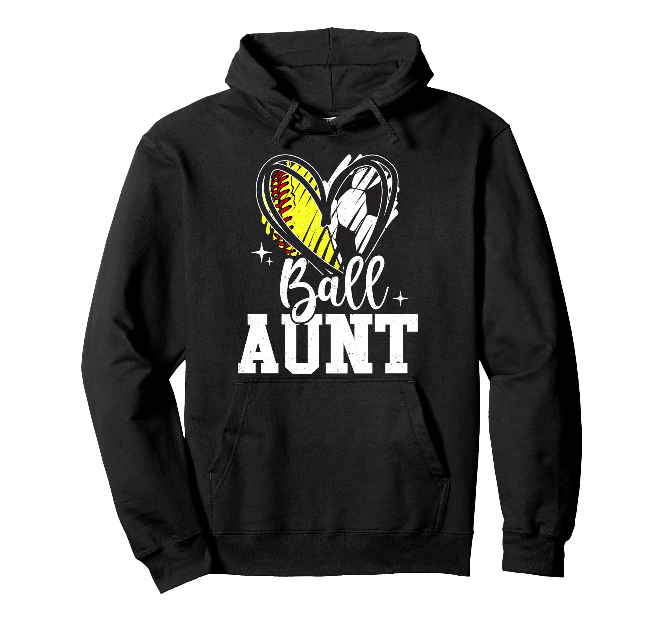 Ball Aunt Softball Soccer Ball Aunt Hoodie - Streetwear Style Men Women - T-Shirt, Sweatshirt, Hoodie