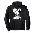 Ball Aunt Heart Funny Soccer Volleyball Aunt Hoodie - Graphic Print Unisex - T-Shirt, Sweatshirt, Hoodie