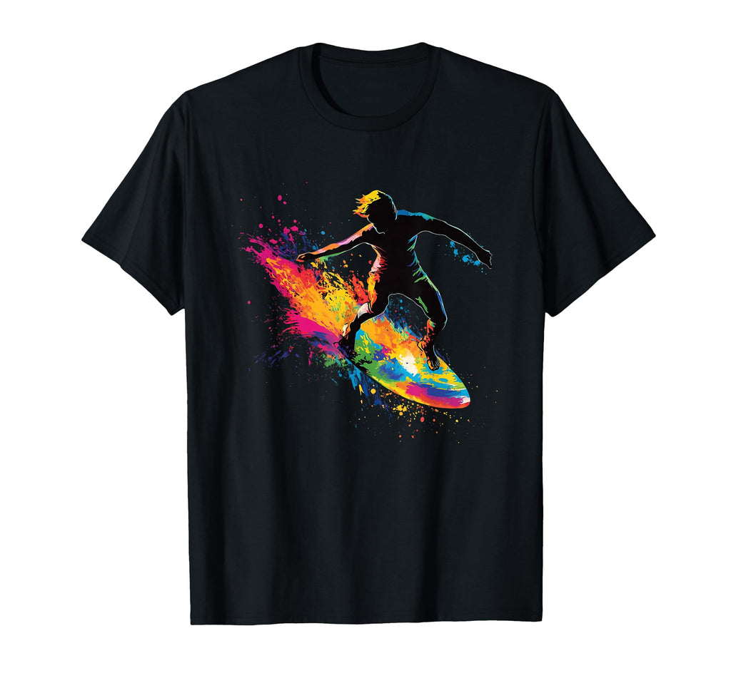Colorful Surfing Surfboard T-Shirt - Novelty Apparel Unisex - T-Shirt, Sweatshirt, Hoodie