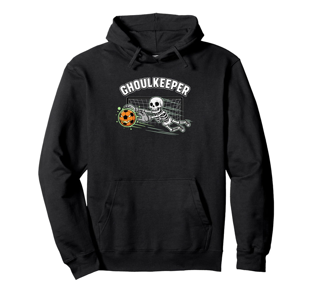 Ghoulkeeper Skeleton Goalie Halloween Hoodie - Minimalist Print Men Women - T-Shirt, Sweatshirt, Hoodie