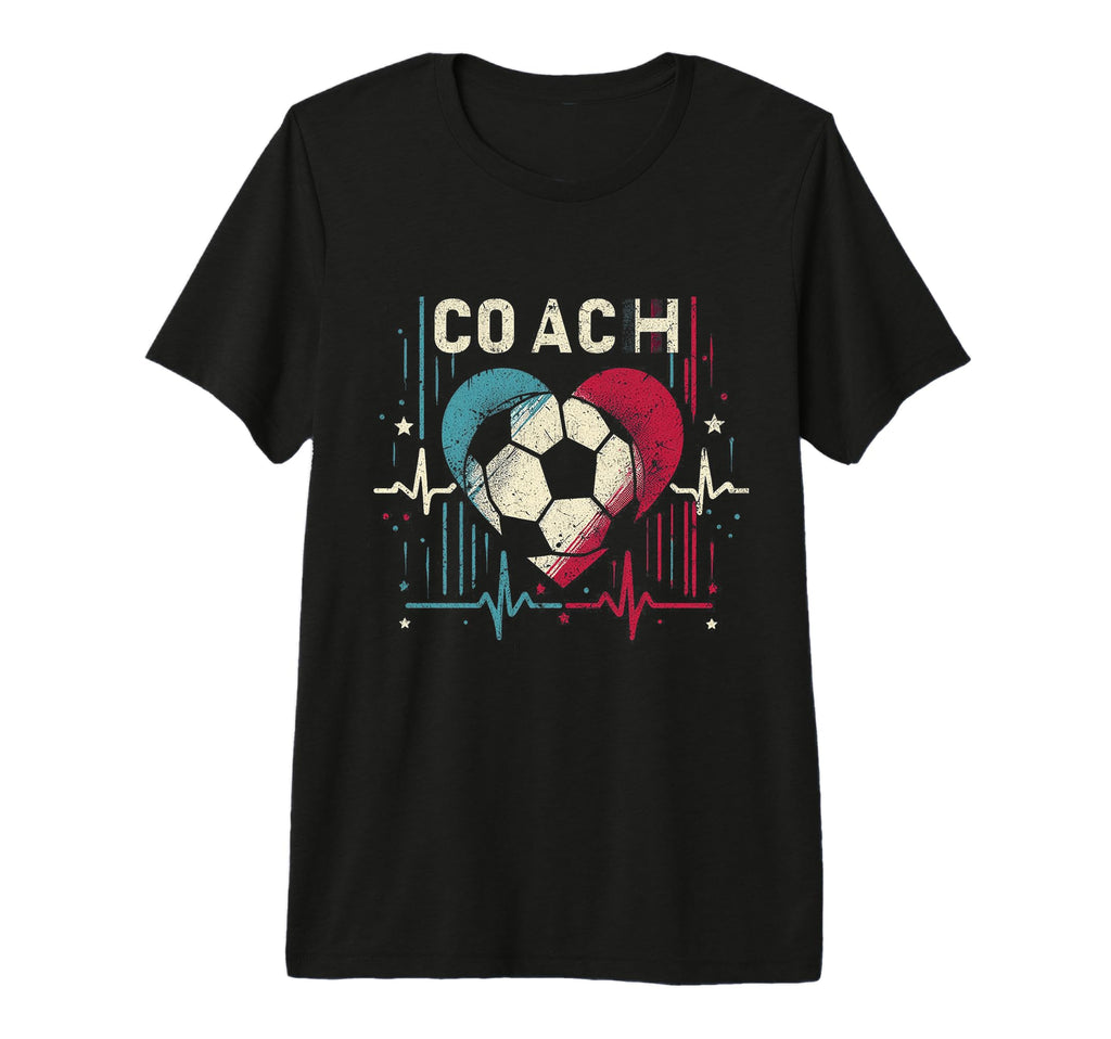 Soccer Coach Training Heart Beat T-Shirt - Fun Novelty Design for Adults - T-Shirt, Sweatshirt, Hoodie