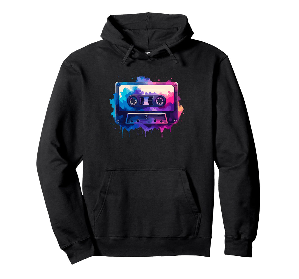 Splash Art Cassette Player Music Hoodie - Casual Everyday Wear for Adults - T-Shirt, Sweatshirt, Hoodie