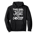 Christian Soccer Runs Jesus Hoodie - Fun Novelty Design Men Women - T-Shirt, Sweatshirt, Hoodie