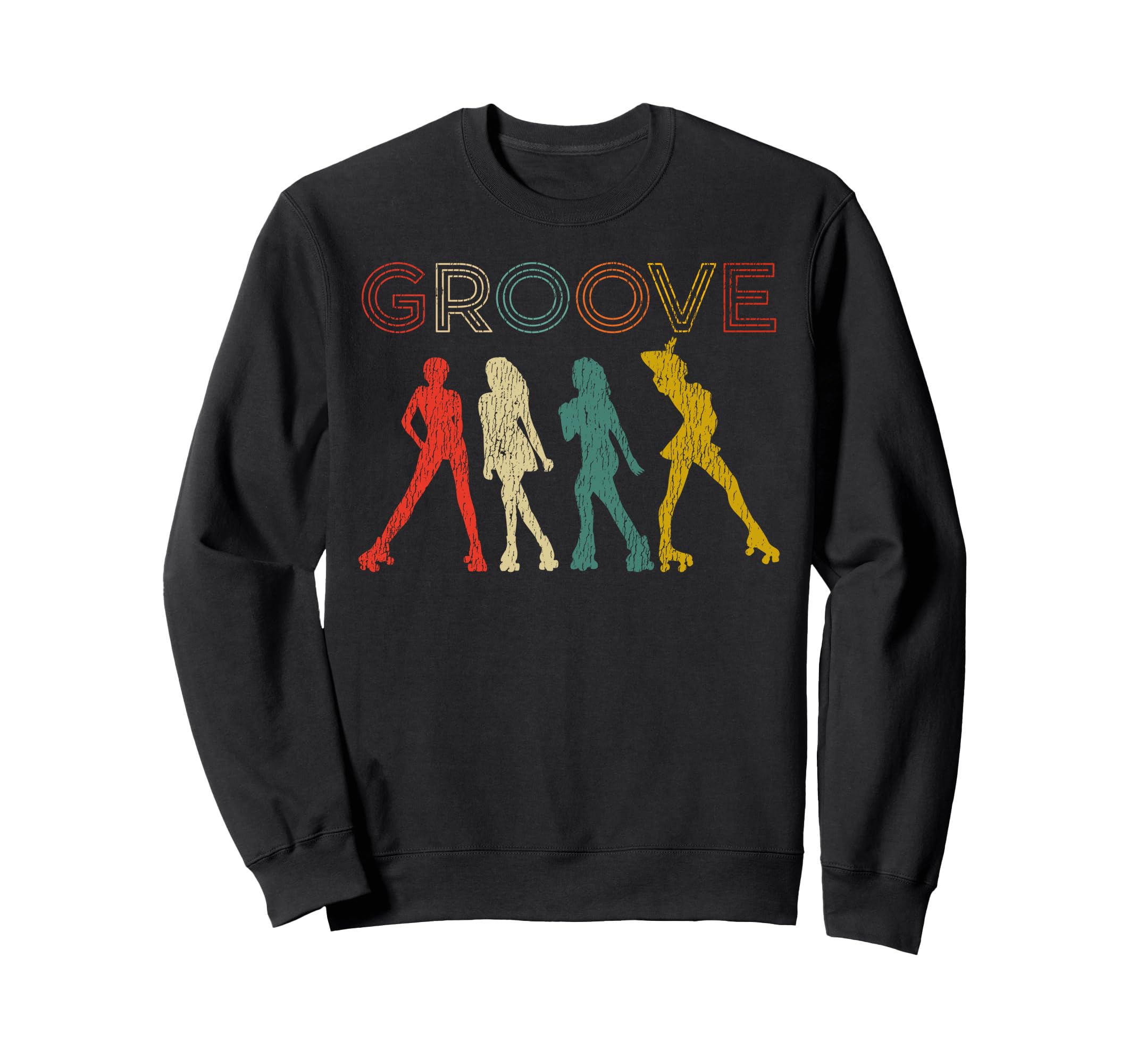 Roller Skating Skate 1970S Groove Sweatshirt - Unique Graphic for Adults - T-Shirt, Sweatshirt, Hoodie