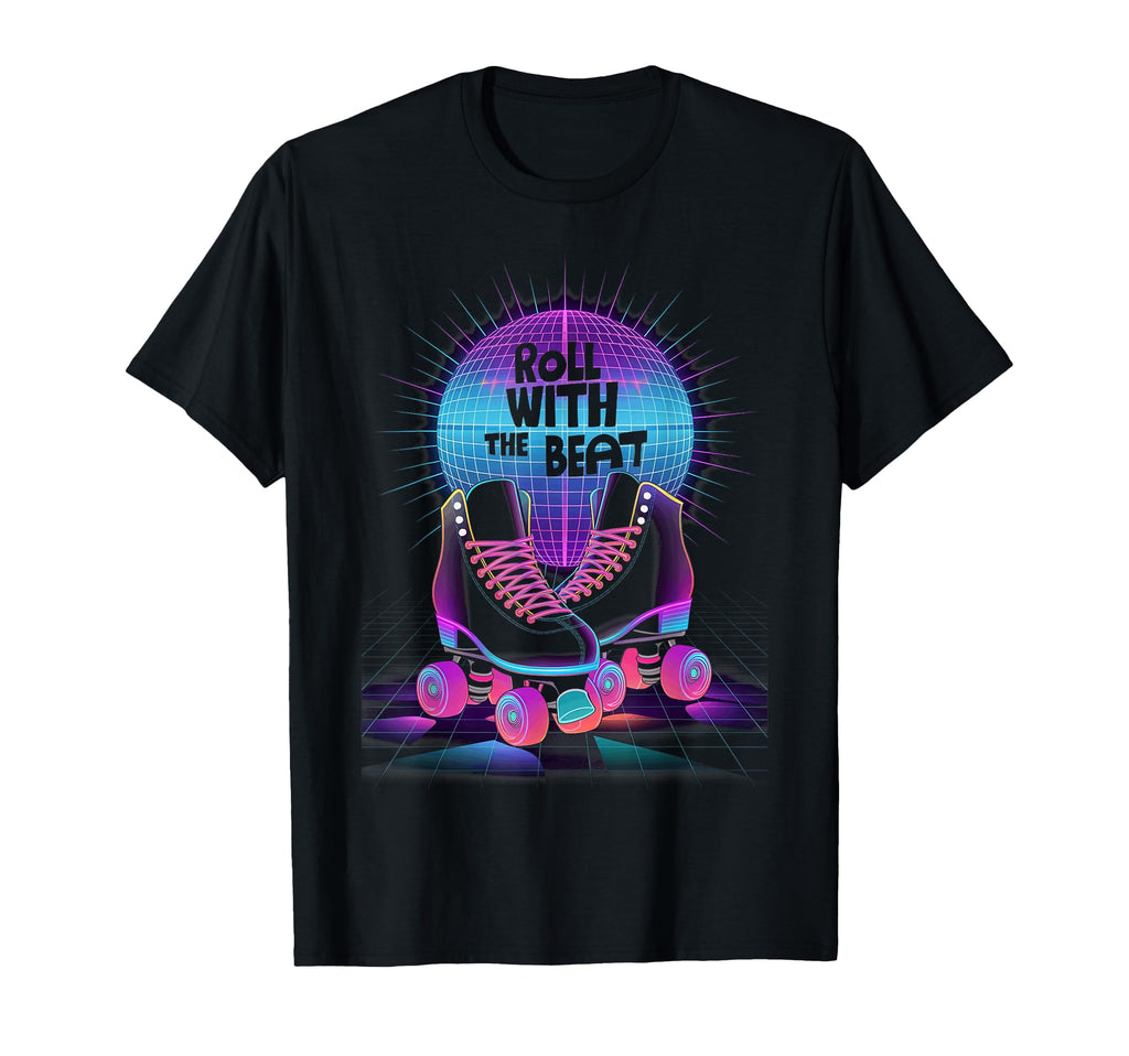 Rollerskates Roll Beat Funny 70S 80S T-Shirt - Graphic Print for Adults - T-Shirt, Sweatshirt, Hoodie
