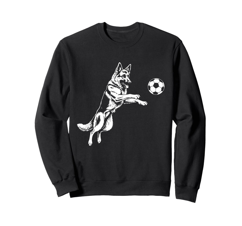 German Shepherd Soccer Player Dog Sweatshirt - Trendy Graphic Men Women - T-Shirt, Sweatshirt, Hoodie