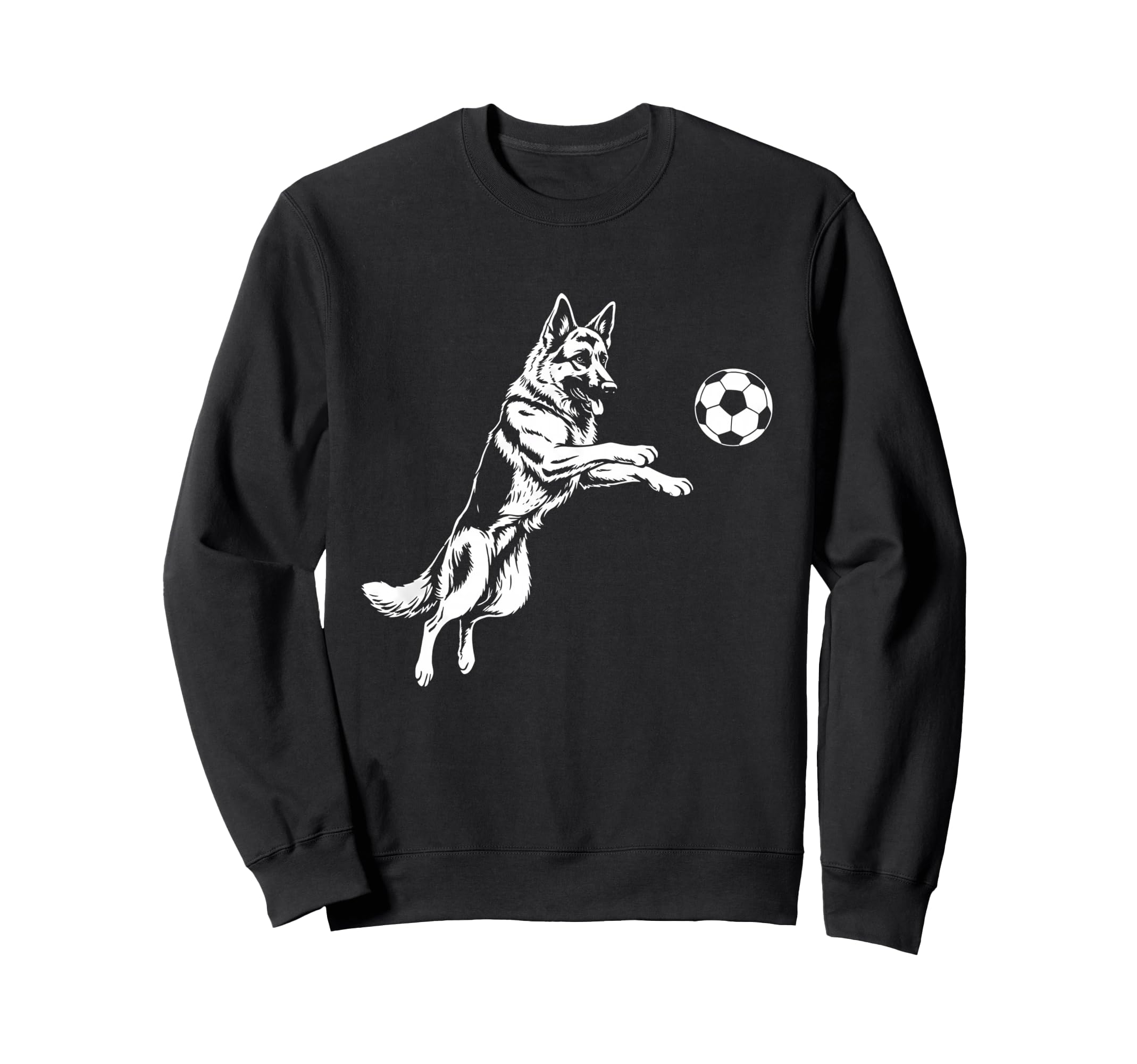 German Shepherd Soccer Player Dog Sweatshirt - Trendy Graphic Men Women - T-Shirt, Sweatshirt, Hoodie