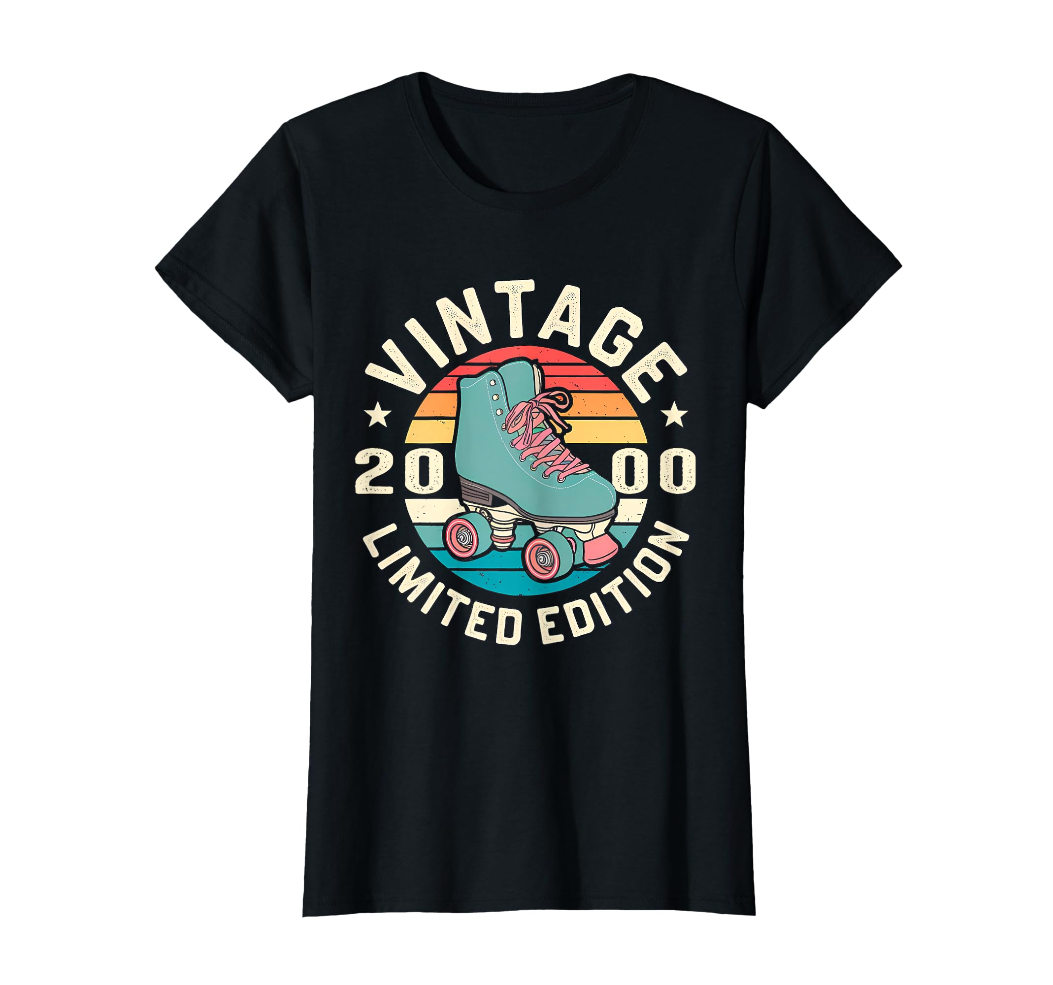 2000 Sunset Roller Skate Birthday T-Shirt - Streetwear Style Unisex - T-Shirt, Sweatshirt, Hoodie