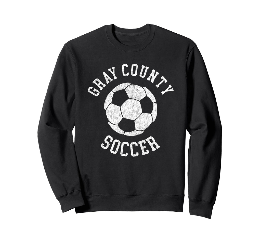 Gray County Soccer Distressed 90S Sweatshirt - Minimalist Print Unisex - T-Shirt, Sweatshirt, Hoodie